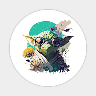 Lunar Sage: Old Yoda Beneath the Green Moon Magnet